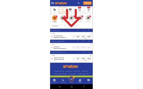 Shabiki App Bet Step 2