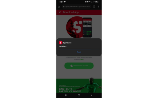 SportyBet Android Step 3